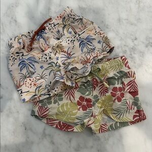 Zara Tropical Print Shorts Set